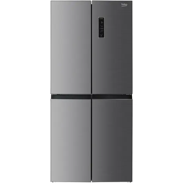 Beko Side by side Beko GNO46623XPN, 466 l, Clasa D, Motor ProSmart Inverter, HarvestFresh, Display touch control, XXL Bottle holder, H 180 cm, Inox
