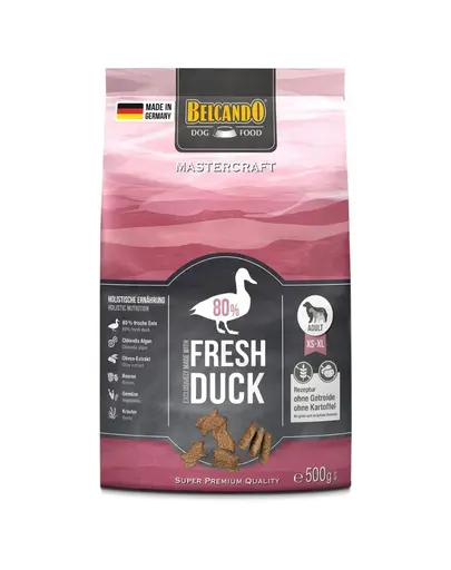 BELCANDO Mastercraft Fresh duck Hrana uscata pentru caini adulti activi, cu rata 500 gr