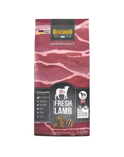 BELCANDO Mastercraft Fresh lamb Hrana uscata pentru caini adulti activi, cu miel 2,2 kg