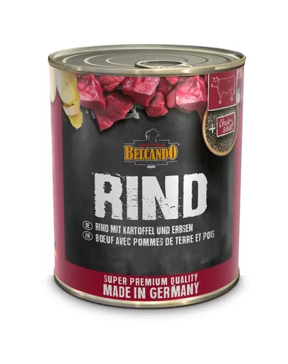 BELCANDO Super Premium hrana umeda pentru caini, vita cu cartofi si mazare, 800 g