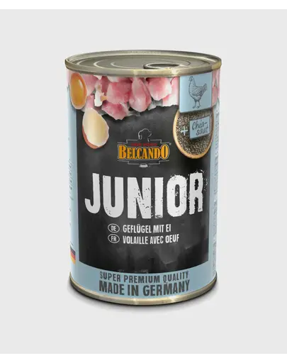 BELCANDO Super Premium hrana umeda pentru juniori, cu pui si oua, 400 g