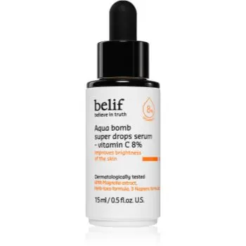 belif Aqua Bomb Super Drops Serum Vitamin C 8% ser stralucire cu vitamina C cu efect antirid
