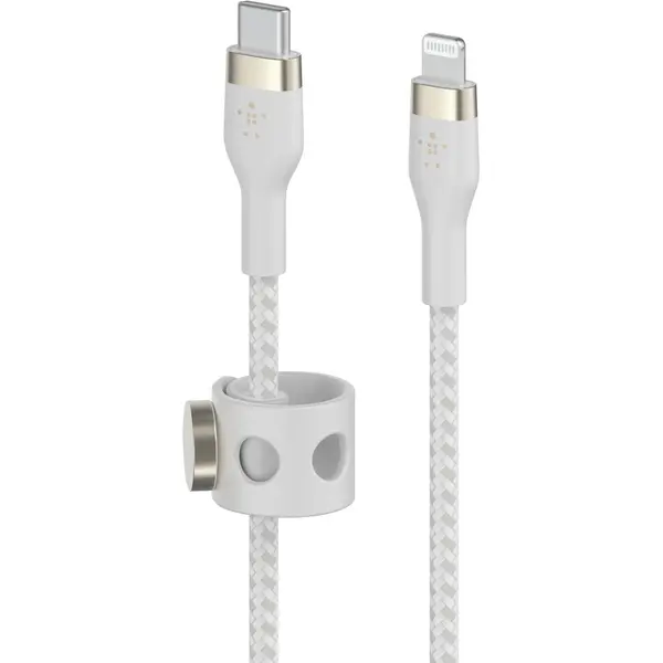 Belkin Belkin BOOST CHARGE PRO Flex USB-C to LTG, Braided Silicone Cable - 2M - White
