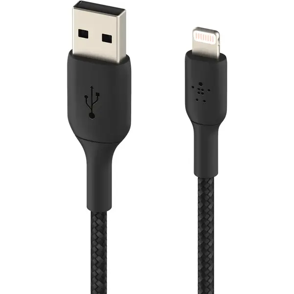 Belkin Belkin BOOST CHARGE USB-A to Lightning Cable, Braided - 1M - Black