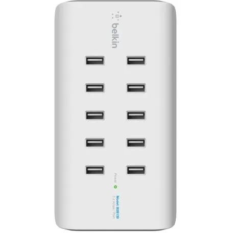 Belkin Hub USB Belkin RockStar, 10x USB 2.0, Alb