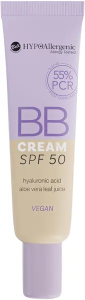 Bell HYPOAllergenic BB Cremă cu acid hialuronic, SPF50, 001, 30 g