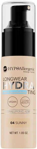Bell HYPOAllergenic Fond de ten hidratant Longwear, 04 Sunny, 30 g