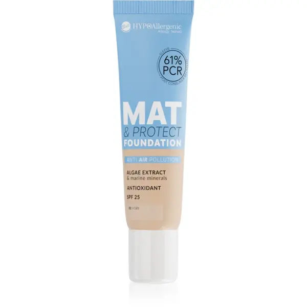 Bell HYPOallergenic Mat & Protect machiaj matifiant de lungă durată SPF 25 culoare 02 Ivory 30 g