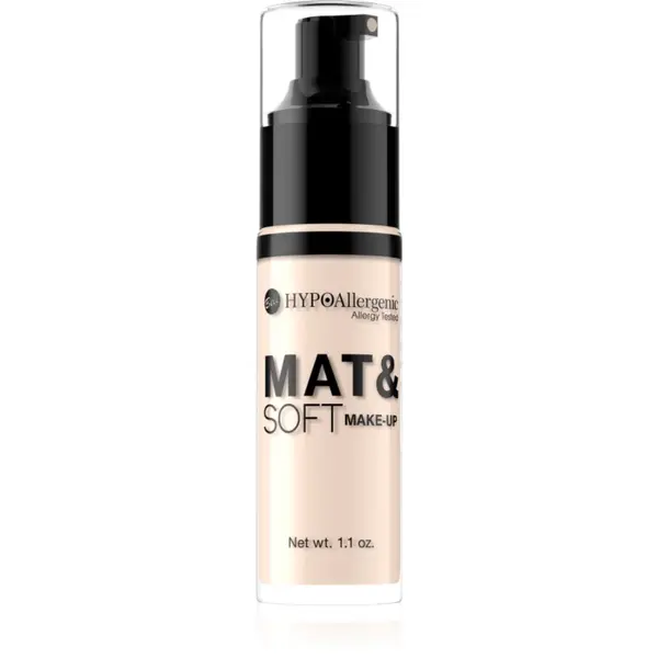 Bell Hypoallergenic Mat&Soft make-up usor matifiant culoare 00 Alabaster 30 ml