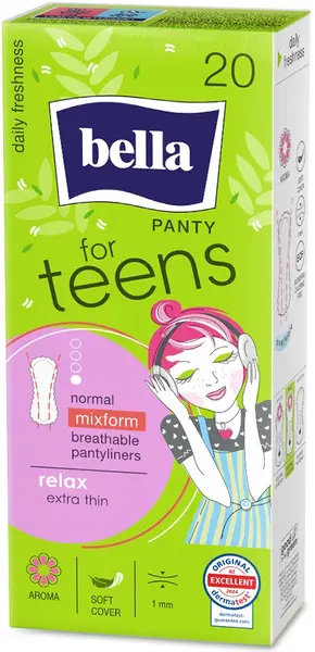 Bella For Teens Absorbante zilnice pentru femei Relax, 20 buc.