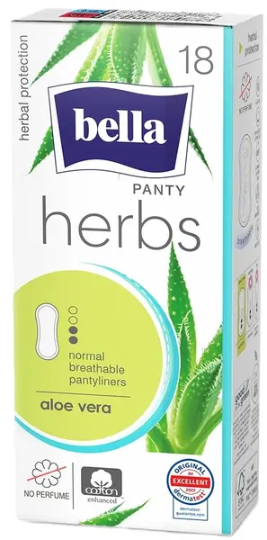 Bella Herbs Absorbante zilnice Aloe, 18 buc