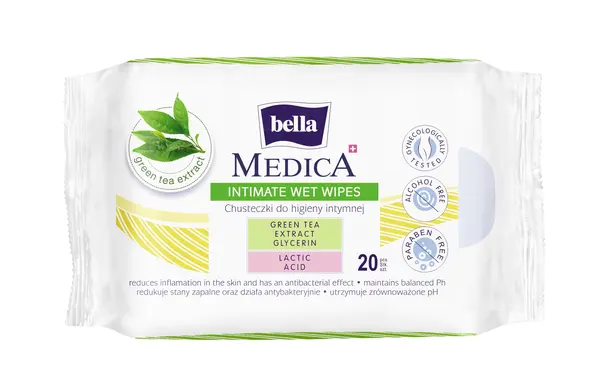 Bella Medica Servetele intime Green Tea 20 bucati