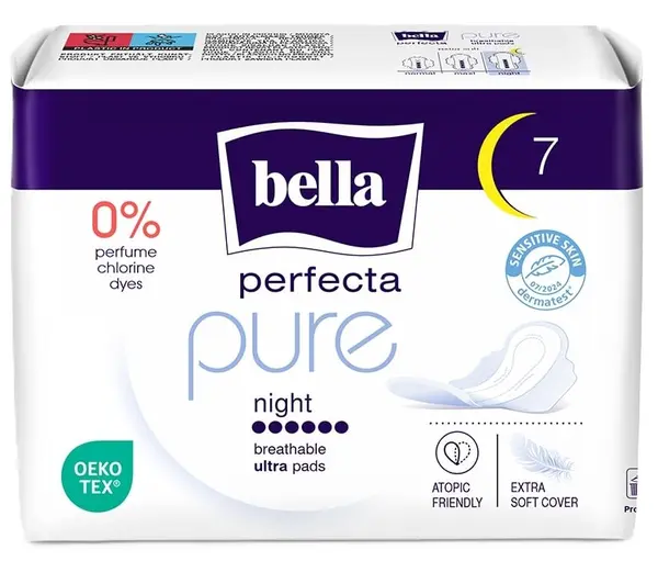 Bella Perfecta Absorbante de noapte Pure, 7 buc
