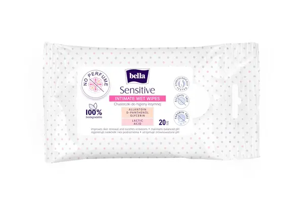 Bella Sensitive Servetele umede pentru igiena intima 20 bucati