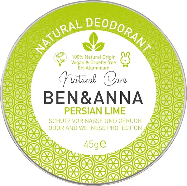 Ben & Anna Cremă deodorantă naturală Persian Lime, 45 g