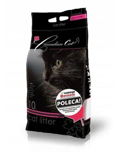BENEK Canadian Cat Protect Baby Powder 10 L Asternut litiera bentonita