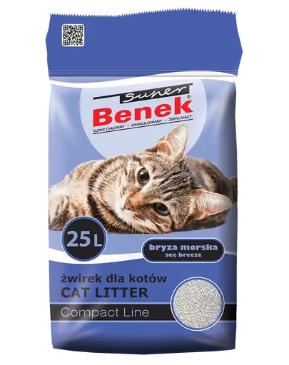 Benek Super Compact Fragrance nisip pentru litiera, cu efect de calmare 25 l x 2 (50 l)