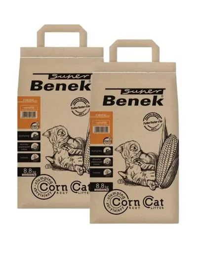 BENEK Super Corn Cat Asternut pentru litiera 14 l x 2 (28 l)
