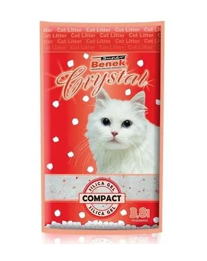 BENEK Super crystal compact silicat 7.6 l x 2 (15.2 l) Asternut pentru litiera pisici