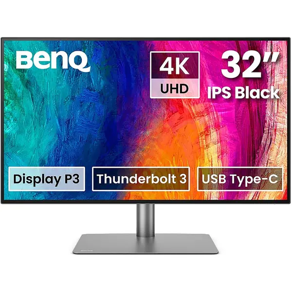 benq Monitor IPS LED BenQ 31.5 PD3226G, UHD (3840 x 2160), HDMi, DisplayPort, Boxe, Pivot, 144 Hz, 1 ms, Alb/Argintiu