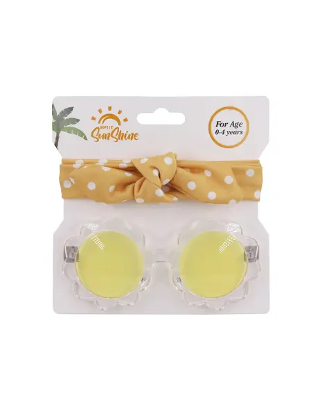 Bentita cu ochelari SUNSHINE galben