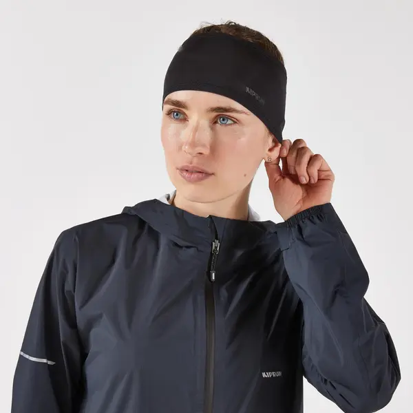 Bentiță de alergare călduroasă kiprun warm+ V2 Negru Adulți