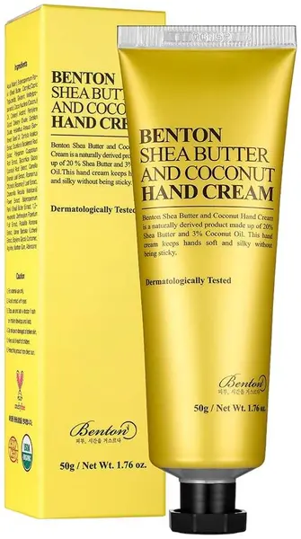 Benton Cremă de mâini Shea Butter and Coconut, 50 g