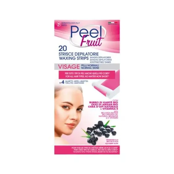 Benzi Depilatoare pentru Fata Peel Fruit si 4 Servetele, 20 Bucati