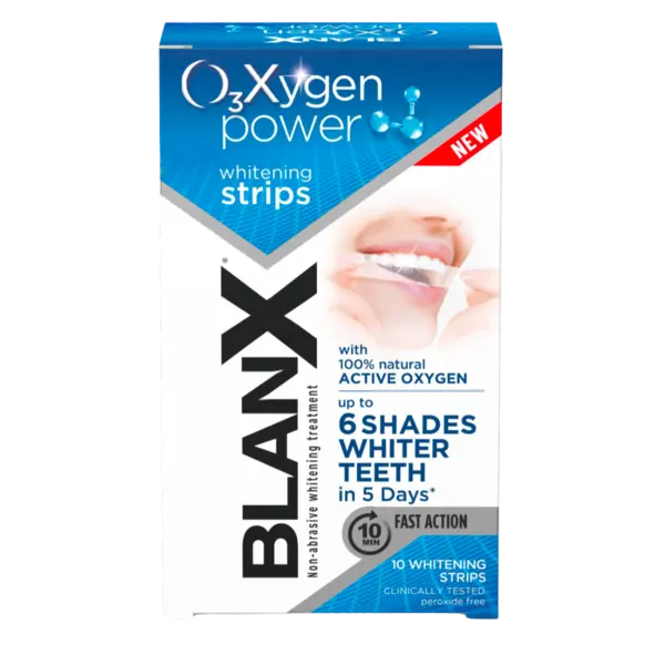 Benzi pentru albirea dintilor cu oxigen activ O3X, 5 x 2 bucati, BlanX