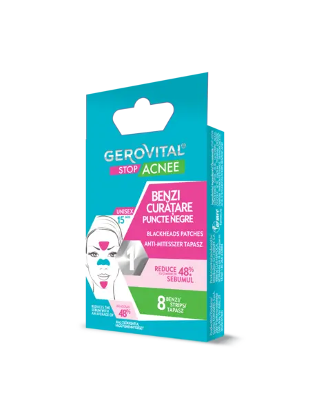 Benzi Pentru ndepărtarea Punctelor Negre, Gerovital Stop Acnee, 8 Buc