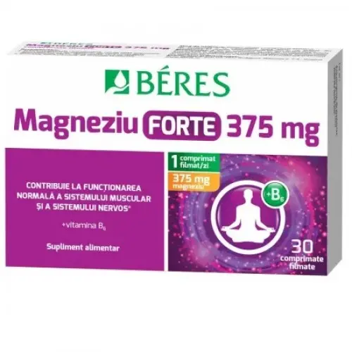Beres Magneziu forte 375mg+B6, 30 comprimate filmate Zephyr Labs