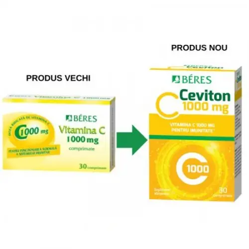 Beres vitamina C 1000mg, Ceviton, 30 comprimate Zephyr Labs