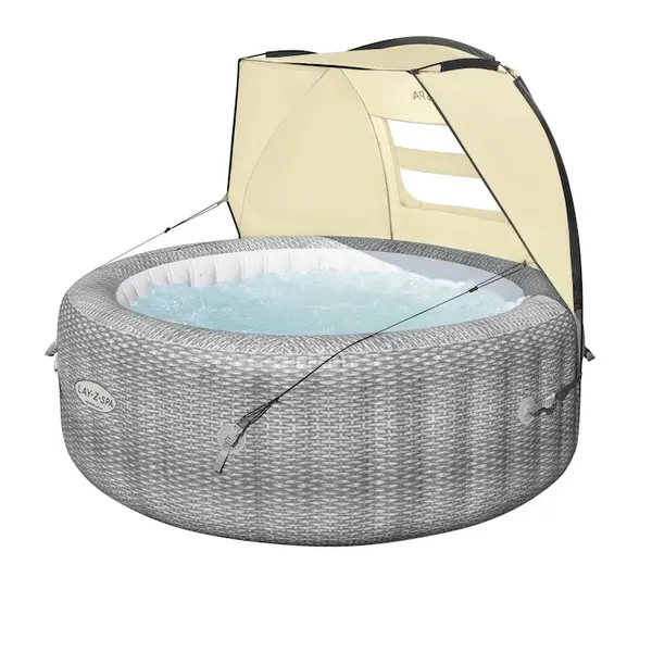 Bestway Baldachin pentru piscina, Bestway Lay-Z-Spa, polietilena, culoare bej, 183 x 94 x 109 cm, diametru intre 1,8 m si 2,7 m