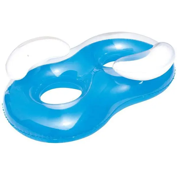 Bestway Colac gonflabil dublu Bestway, 188 x 117cm, Albastru-Alb