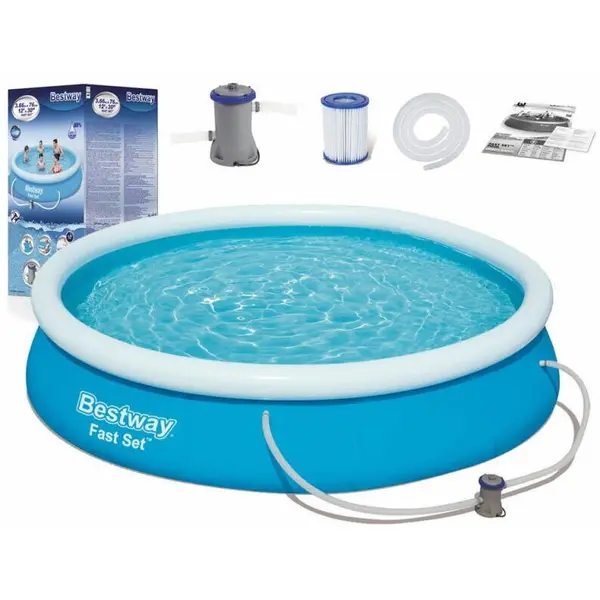 Bestway Set piscina Bestway 57274 Fast Set, pompa, filtru, 366 x 76 cm