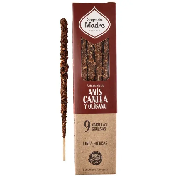 Bețișoare parfumate Anise, Cinnamon and Olibanum 17 cm - Sagrada Madre