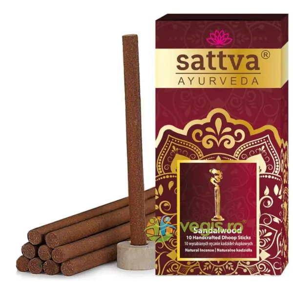 Betisoare Parfumate Dhoop Santal cu Suport 10buc