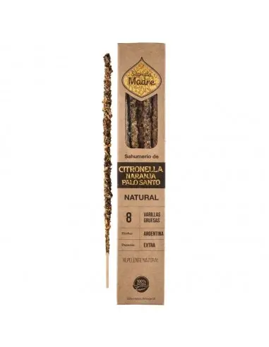 Bețișoare parfumate handmade 23 cm- Palo Santo CITRONELLA - Sagrada Madre