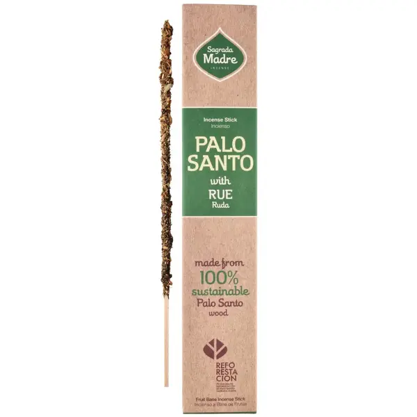 Bețișoare parfumate Palo Santo & Rue 23 cm - Sagrada Madre