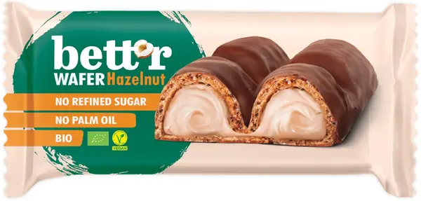 Bett'r bară bio cu cremă de alune, 33 g