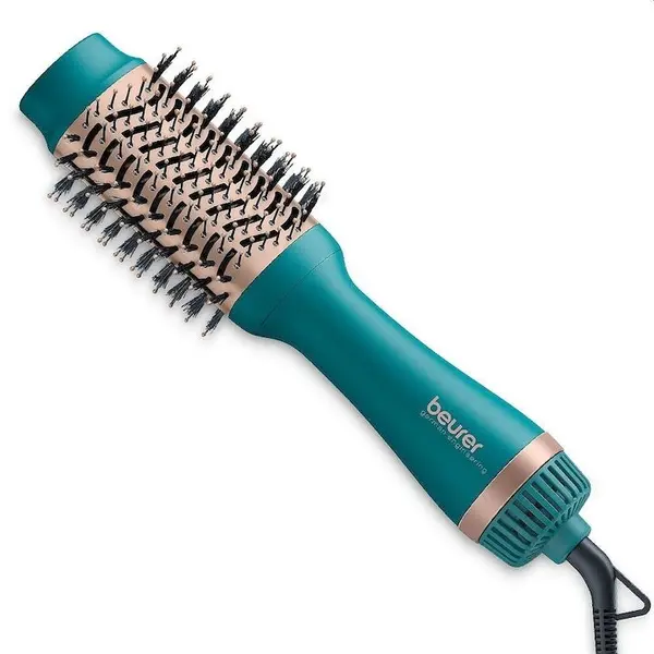 BEURER Perie de par electrica Beurer, HC 45 Ocean, 2 in 1, functie ionica, acoperire ceramica, 2 setari de caldura si suflare, functie de aer rece, 1000 W, ocean