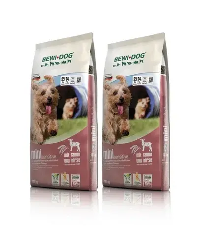 BEWI DOG Mini Sensitive 2 x 12,5 kg hrana uscata caini adulti talie mica, cu miel si mei