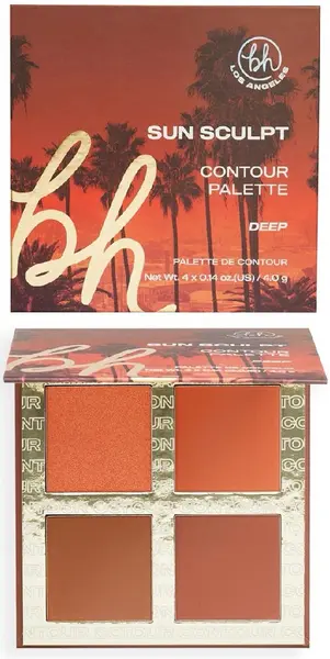 BH Cosmetics Paletă de contur Los Angeles, Deep, 4 culori