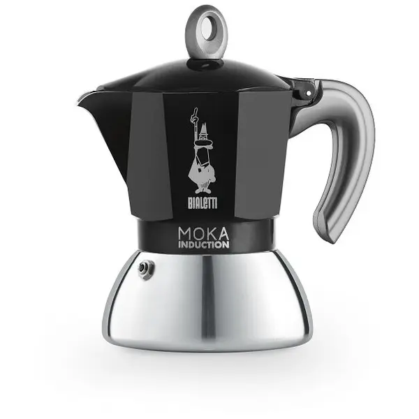 Bialetti Bialetti Moka Induction Clatter, 2 portii, Negru