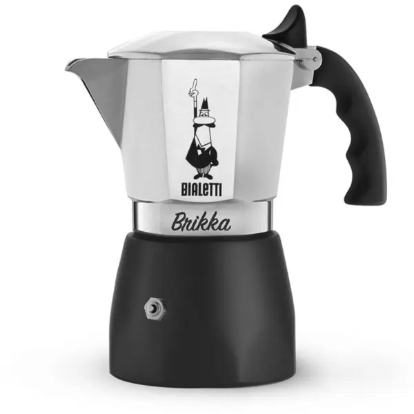 Bialetti Cafetiera Moka Bialetti Brikka 4 cani, 0.17 L , Negru-Inox