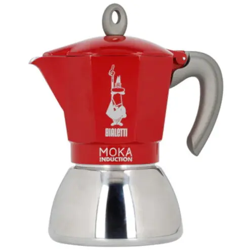 Bialetti Espressor aragaz New Moka, Bialetti, Aluminiu, 280 ml, Rosu