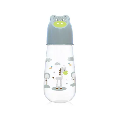 Biberon Animals Lorelli, 125 ml, capac decorat, 0 luni+, Mint Green