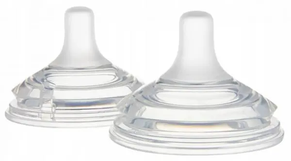 Biberon anti-colici cu două zone Canpol - Natural Shape, 3 luni+, 2 bucăți
