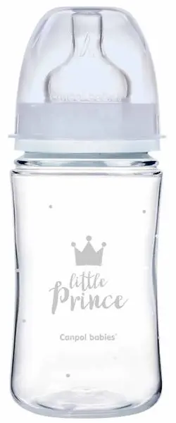 Biberon anticolici Canpol Easy Start - Royal Baby, albastru, 240 ml