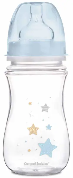 Biberon anticolici Canpol - Newborn Baby, 240 ml, albastru